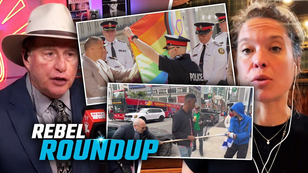 Tug-of-war over Israeli flag in downtown Toronto as police nowhere to be found