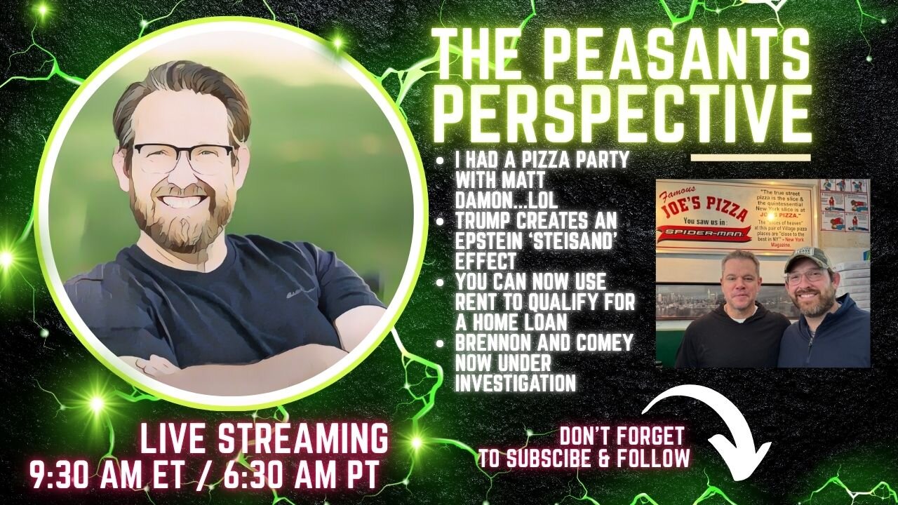 Epstein Files, Mortgage Reform, and Pizza with Matt Damon