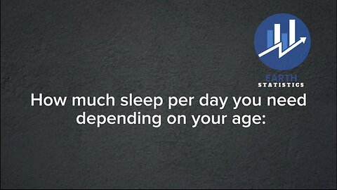 How much sleep per day you need depending on your age