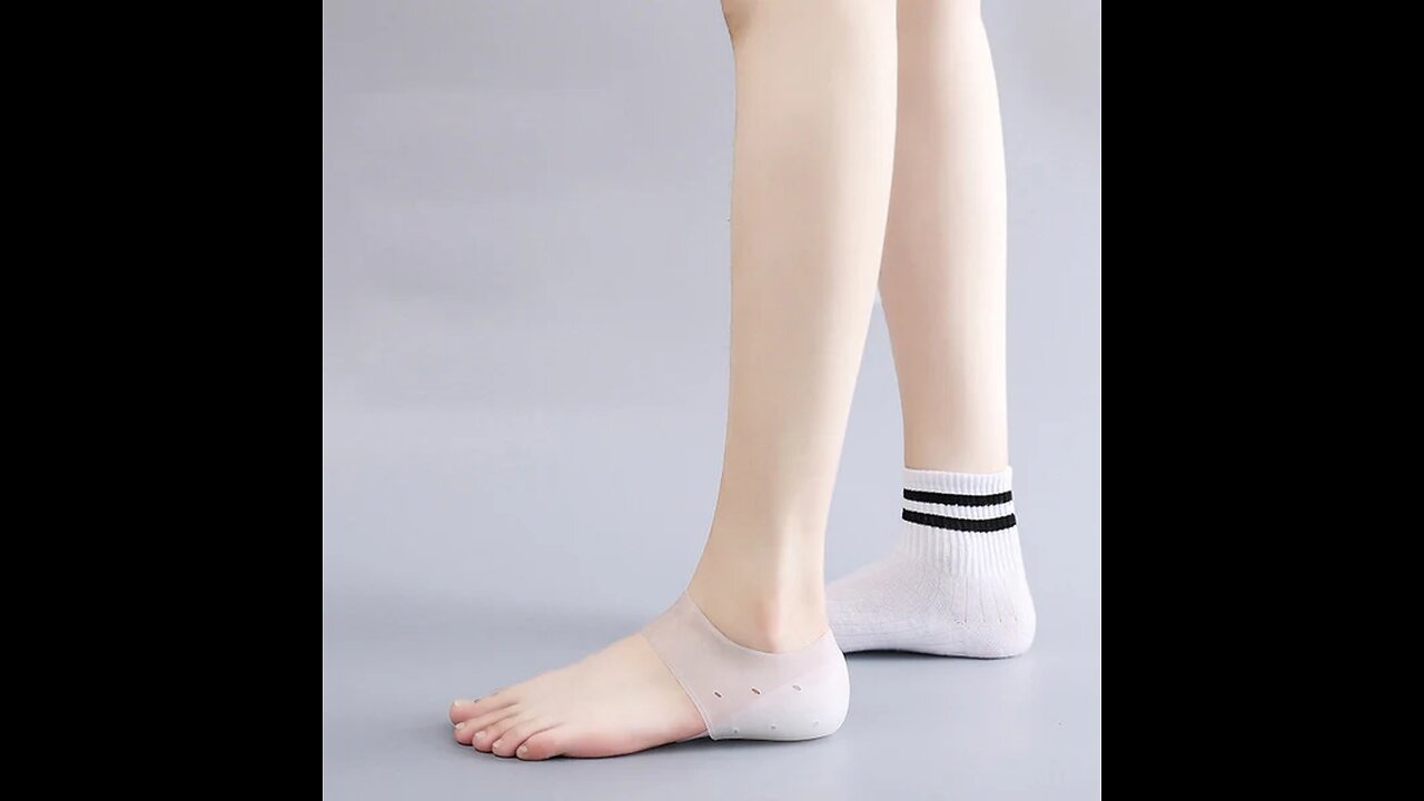 Invisible Silicone Gel Height-increasing Shoe Insoles with Holders, for Sneakers, Shoes, Boots &More