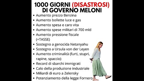 NOTIZIE DAL MONDO 1000 giorni di governo per Giorgia Meloni 'Ma sembrano di piu'' il 18 luglio 2025 il governo Meloni ha fatto 1000 giorni di governo dal 22 ottobre 2022 è tra i pochi nella storia della Repubblica di MERDALIA💩