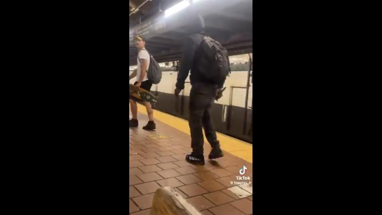 Man Defends Himself From a Diverse STABBING Threat with a Skateboard!