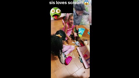 sis scream prank laugh 😃