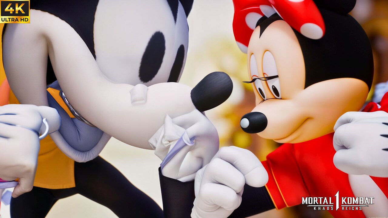 Steamboat Willie vs Mickey Mouse | First Epic Fight in Mortal Kombat 1