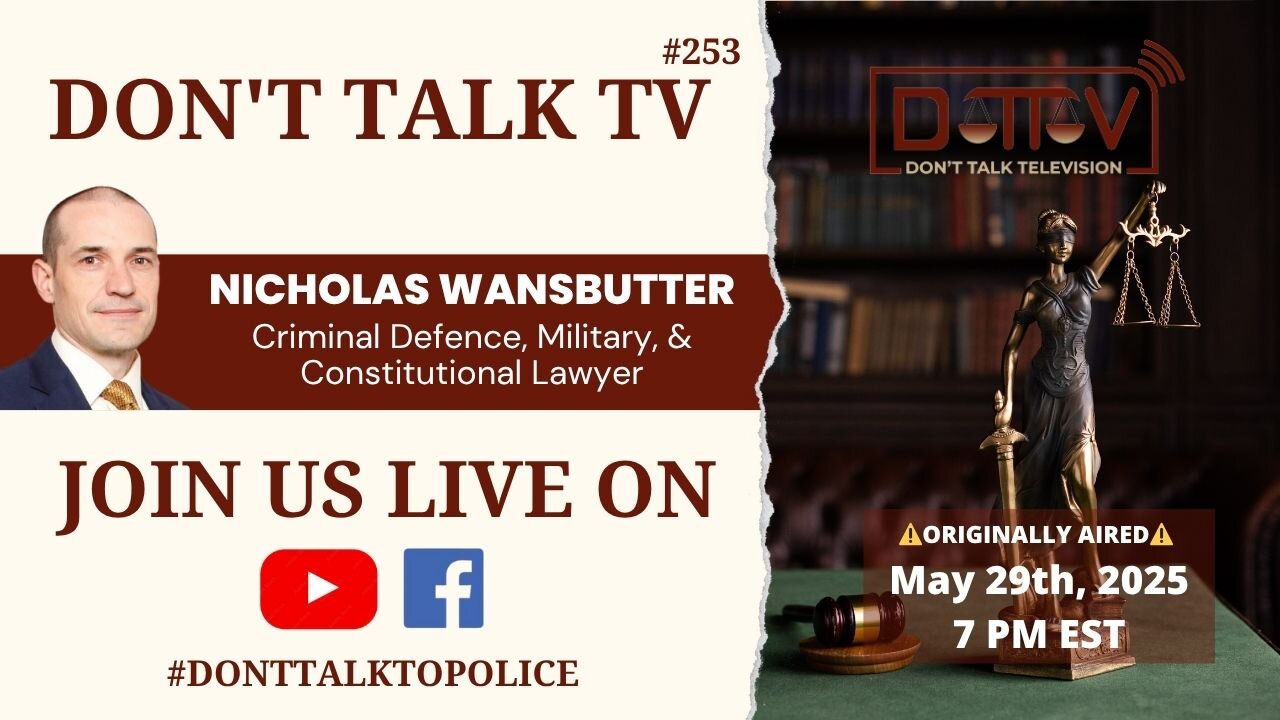 ⚖️DTTV 253⚖️| Live* Q&A with Canadian Criminal Defence, Human Rights, & Constitutional Lawyer…