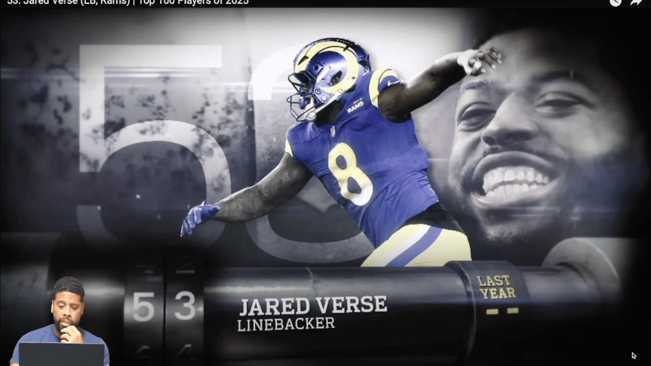 CHANNELADRIANTV Reacts | 53: Jared Verse (LB, Rams) | Top 100 Players of 2025