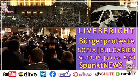 Sofia (Bulgarien) LIVE 10.12. - Enorme Proteste gegen Regierung und Verhaftungen von Oppositionellen