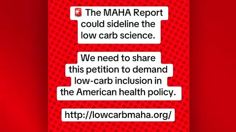 If you benefited from a low carb diet, in the US, please sign & this petition lowcarbmaha.org now!