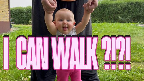 baby kayla takes her first steps – learning to walk for the first time