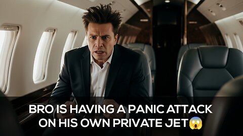 Bro is having a panic attack on his OWN PRIVATE JET…😱