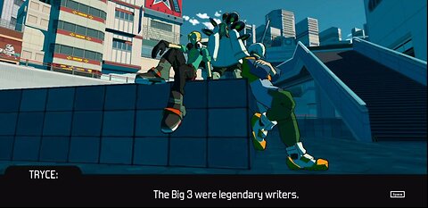 Bomb Rush Cyberfunk chapter 2 - Crew discuss about going All City & the Big 3 in New Amsterdam