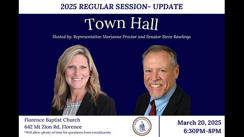 Town Hall w/Rep Marianne Proctor and Sen Steve Rawlings