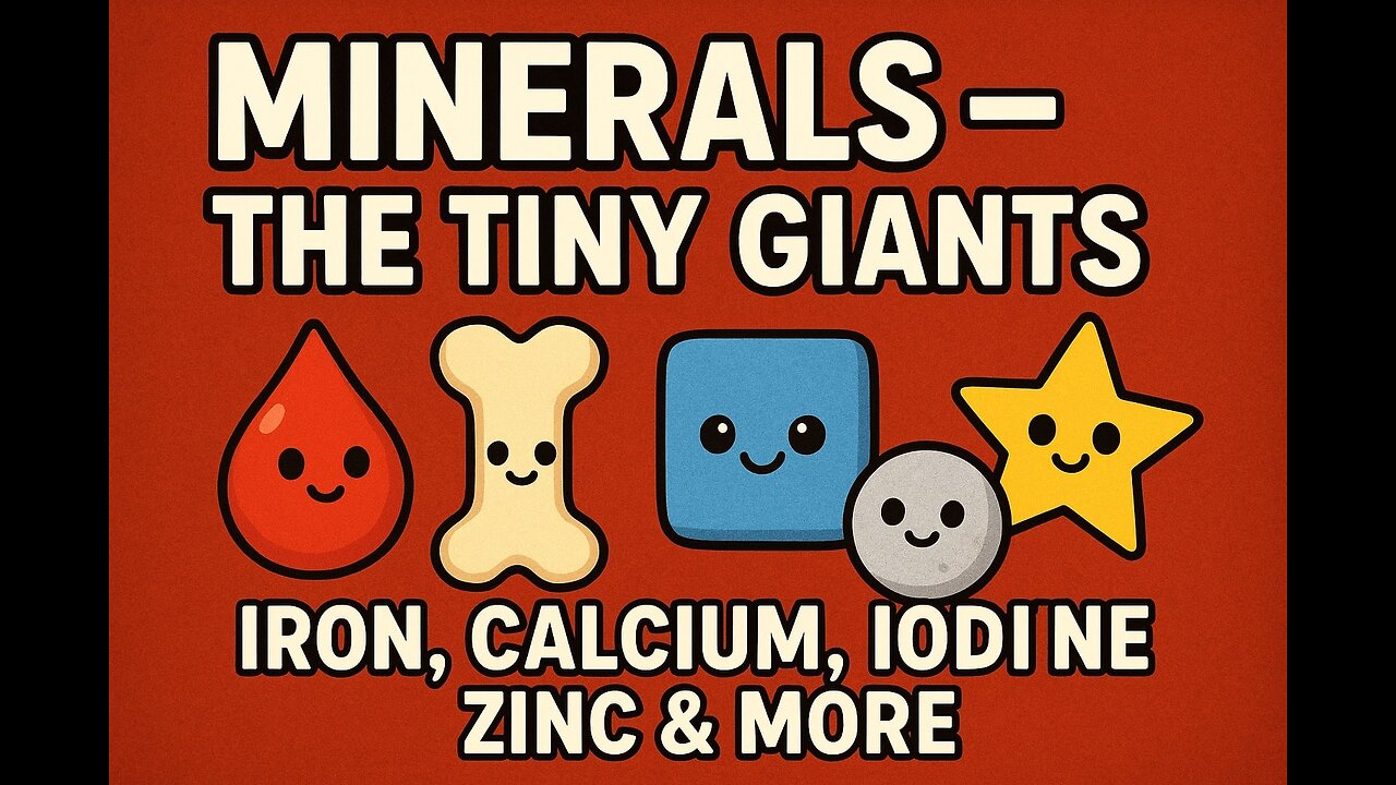 Minerals – The Tiny Giants | Iron, Calcium, Iodine & More | Ingredients of Food for Kids