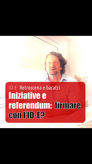 Iniziative e referendum: firmare con l'ID-E?