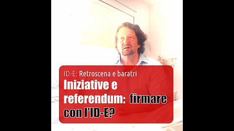 Iniziative e referendum: firmare con l'ID-E?