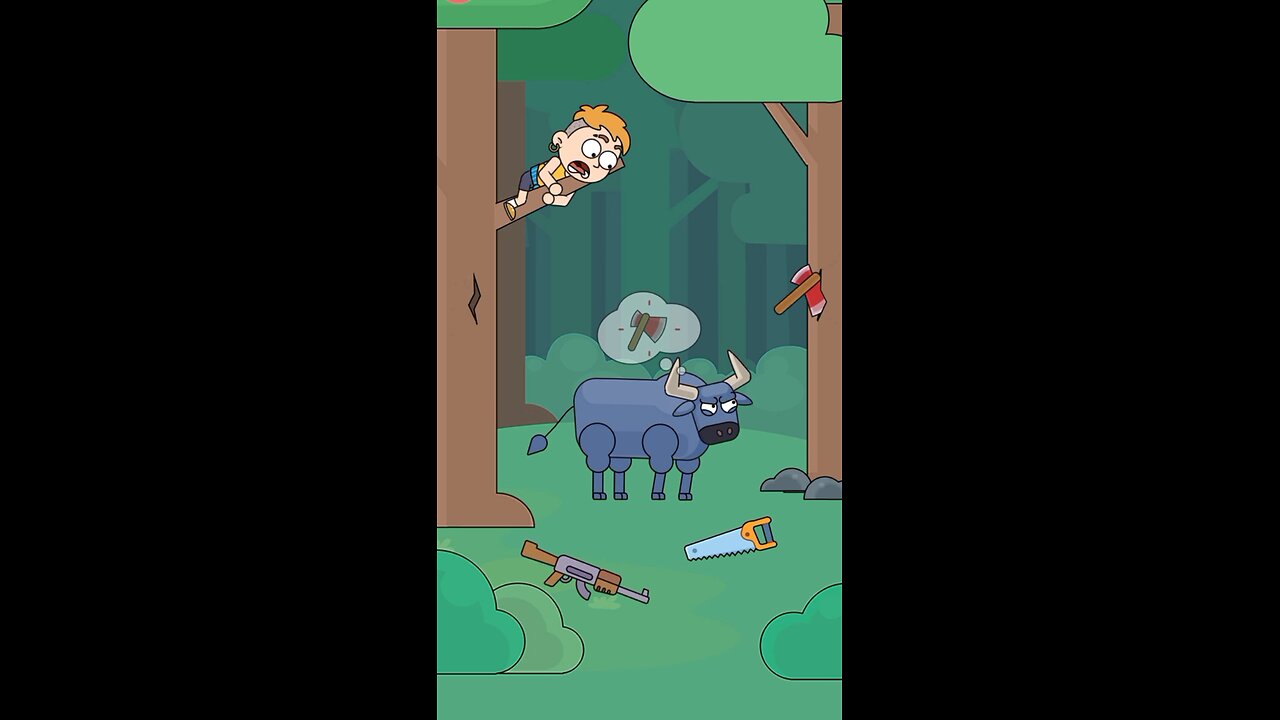 Lessons Learned from a Cow Encounter: Climbing Trees #shorts