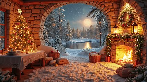 ❄️ LIVE: Cozy Christmas Fireplace 24/7 🔥 Relax with Crackling Fire & Christmas Music All Day! 🎅