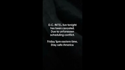 D.C.Intel Canceled tonight