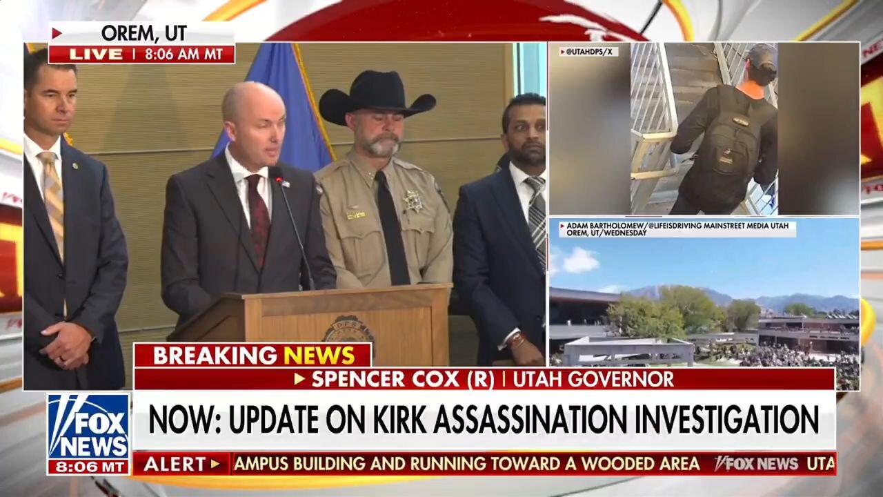 Guvernér státu Utah oznámil dopadení údajného střelce na Charlieho Kirka!