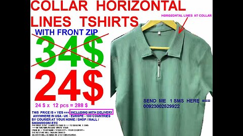 Collar Horizontal lines tshirts , 24$ with including delivery USA UK EUROPE at your home