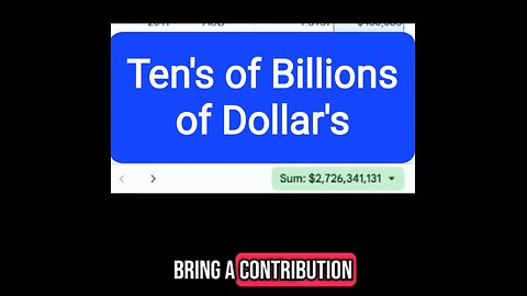Ten's of Billion's of Dollars
