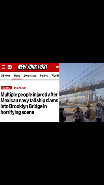 Mexican Navy crashes their ship into the Brooklyn Bridge because nobody thought to measure 🌉💥🚢