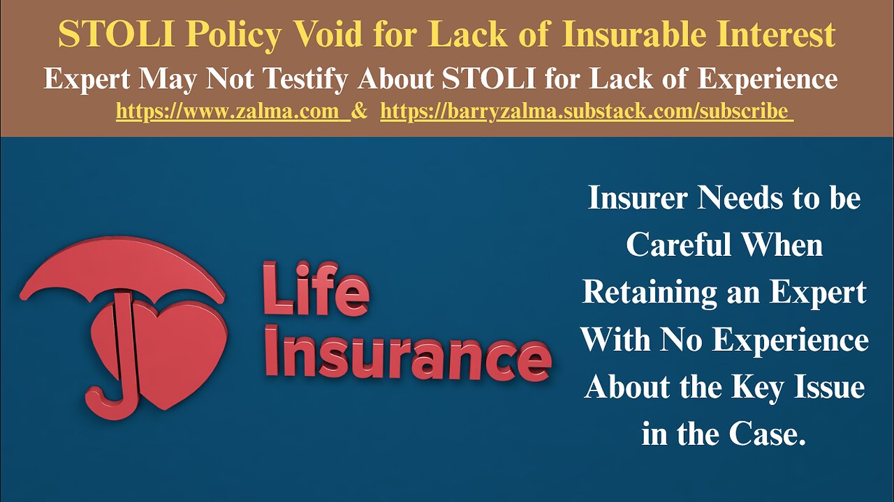 STOLI Policy Void for Lack of Insurable Interest