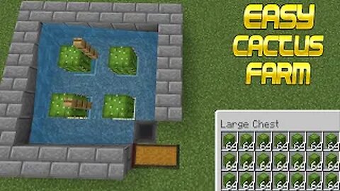 Easy Cactus Farm For Minecraft Bedrock
