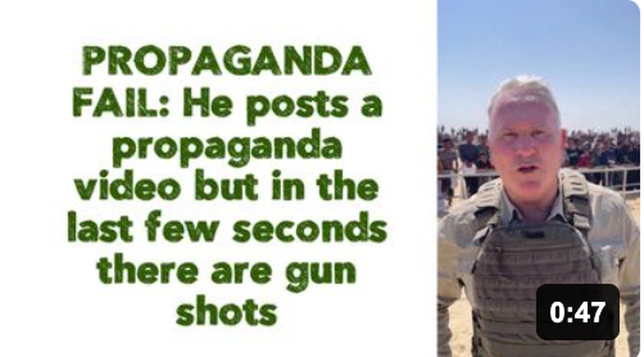 PROPAGANDA FAIL: He posts a propaganda video but in the last few seconds there are gun shots