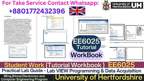 Client Work ((Lab Guide) | EE6025 LabVIEW Programming Tutorial Workbook| University of Hertfordshire