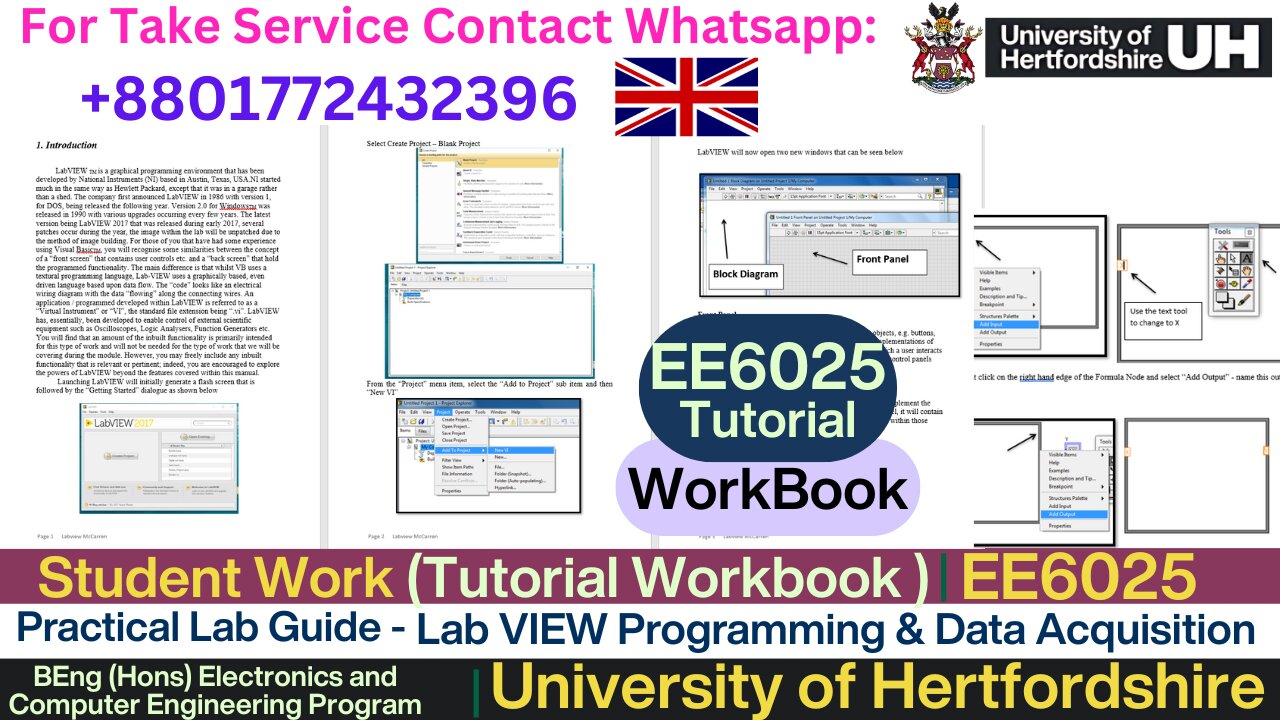 Client Work ((Lab Guide) | EE6025 LabVIEW Programming Tutorial Workbook| University of Hertfordshire
