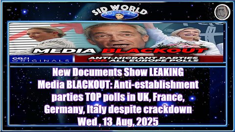 Media BLACKOUT Anti-establishment parties TOP polls in UK, France, Germany, Italy despite crackdown