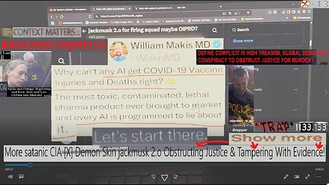 More satanic CIA [X] Demon Skin jackmusk 2.o Obstructing Justice & Tampering With Evidence!