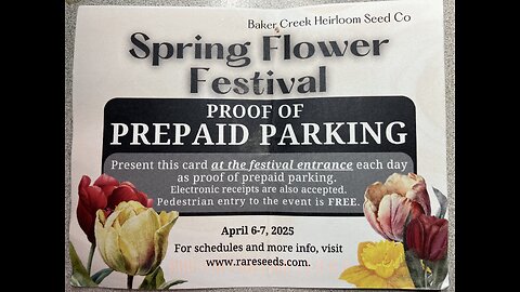 We went to the Baker Creek flower festival