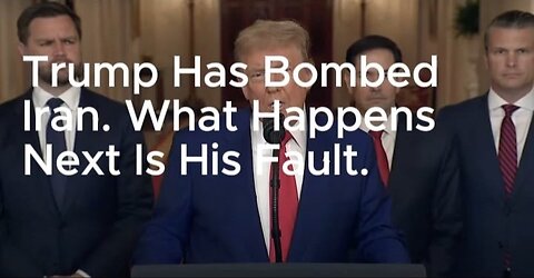 Trump Has Bombed Iran! What Happens Next Is His Fault! Caitlin Johnstone