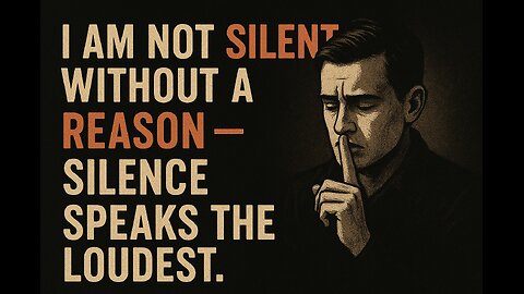 I Am Not Silent Without a Reason — Silence Speaks the Loudest