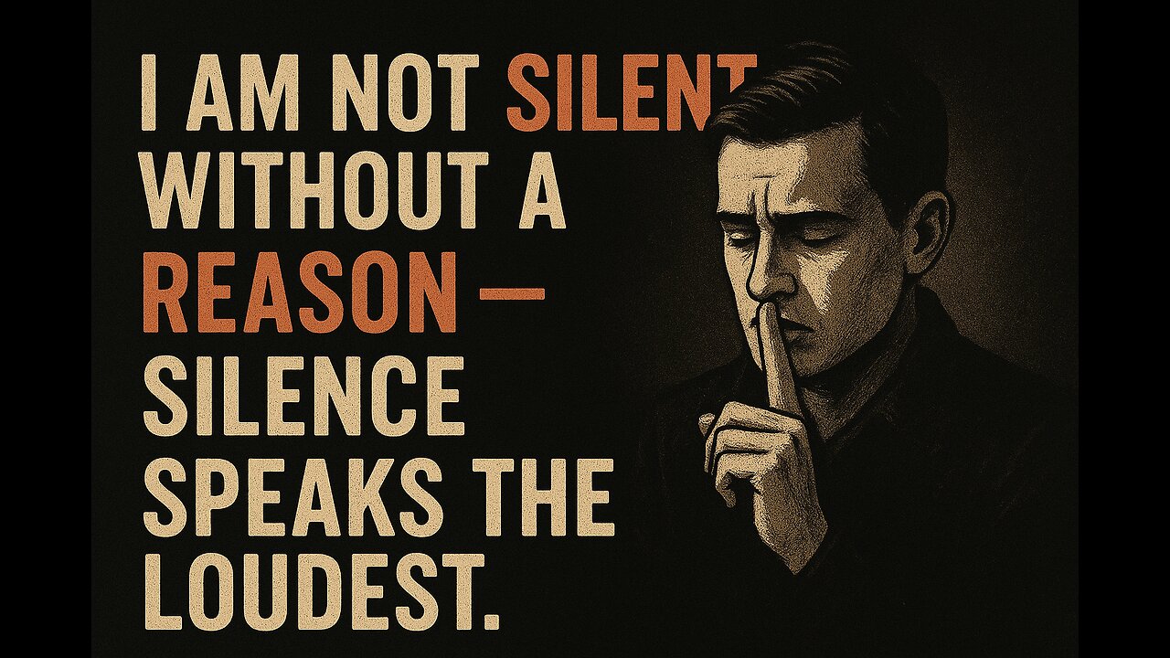 I Am Not Silent Without a Reason — Silence Speaks the Loudest
