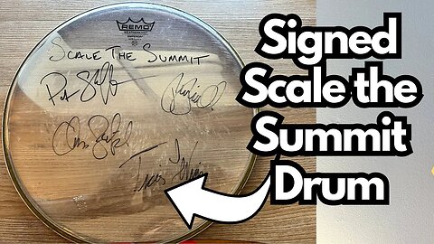 A Signed Scale the Summit Drumhead
