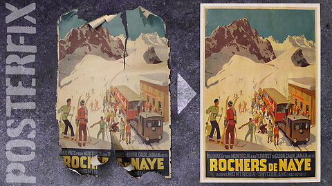 RESTORING Swiss ROCHERS de NAYES 1924 Poster by Otto Ernst