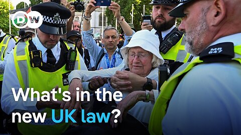 Hundreds arrested at pro-Palestinian rally in London over new law | DW News
