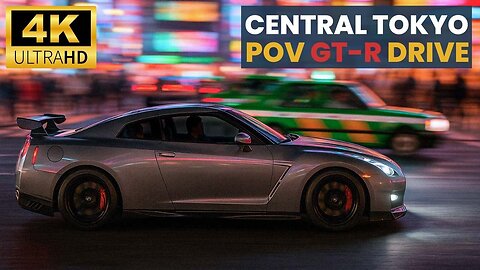 🌃 Night POV Drive in a 600HP Nissan GT-R R35 | Central Tokyo to Shibuya | 4K HDR