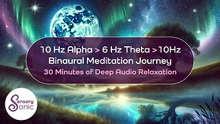 A 30-Minute Binaural Beats Ambient Meditation | 10 Hz Alpha – 6 Hz Theta – 10 Hz Alpha | Relaxing
