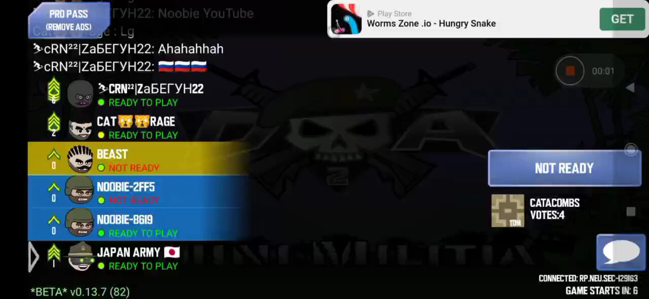 Mini militia Japan Player Vs Russia pro player 🇷🇺 Challenge match