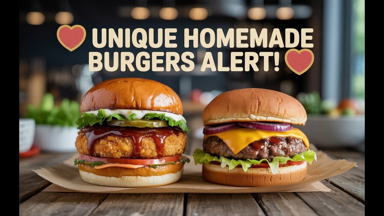 🍔 Unique Homemade Burgers Alert! 🍔