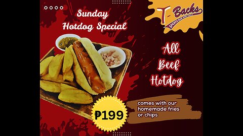 T-Backs Sports Bar and Grill Sports Schedule and Hot Dog Special for Sunday August 17, 2025