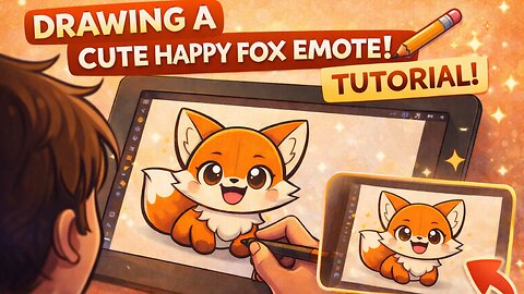 🦊 Draw a Chibi Fox Emote – Step-by-Step Tutorial