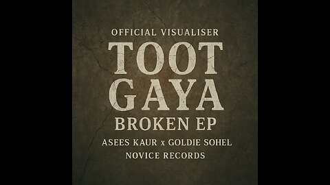 Toot Gaya (Official Visualiser) | Broken EP | Asees Kaur x Goldie Sohel | Novice Records