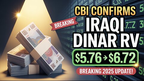 Iraqi Dinar RV CBI Confirms Possible Rate $5.76 to $6.72 💥 IQD Today News