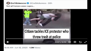 ICE protester tackled in epic video