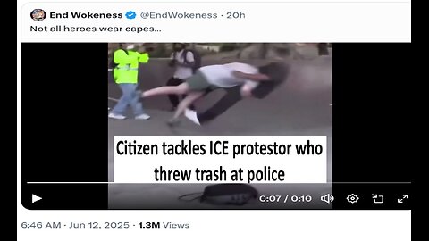 ICE protester tackled in epic video